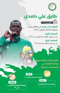 لاعب الكاراتيه السعودي طارق حامدي