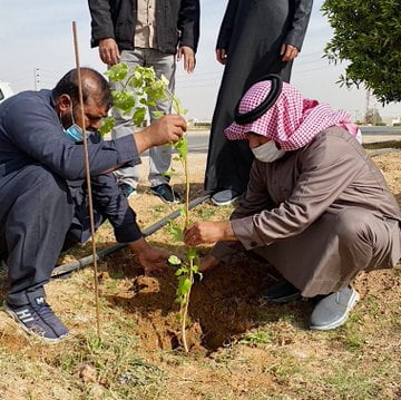 "لنجعلها خضراء" تزرع 1000 شجرة بمواقع متعددة ببلدية ابن الشريم