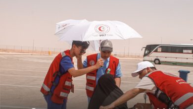 2000 ساعة تطوعية قدمها متطوعو الهلال الأحمر بمنفذ جديدة عرعر